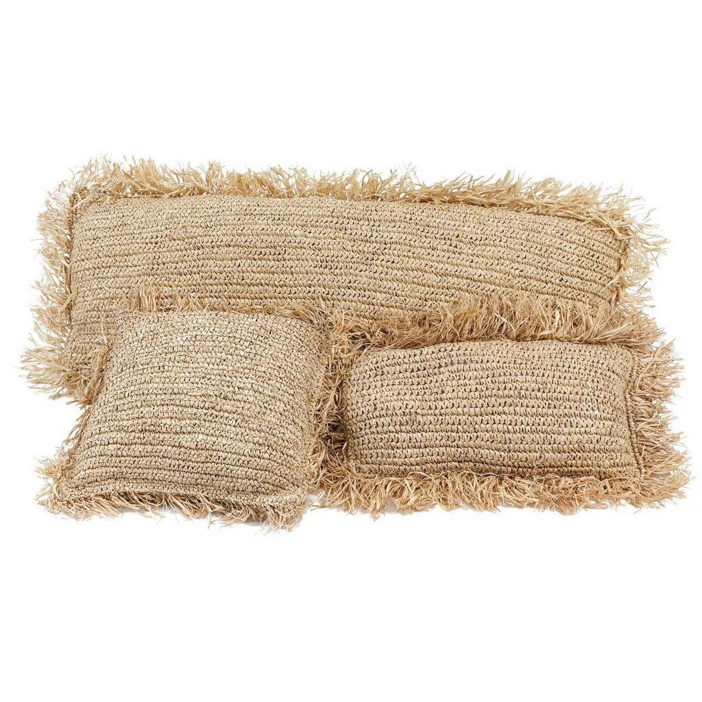 The Raffia Cushion Cover Rectangular - Natural - 35x100 - LUXONAS HOME