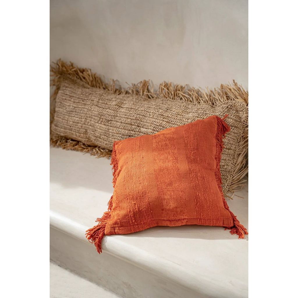 The Raffia Cushion Cover Rectangular - Natural - 35x100 - LUXONAS HOME