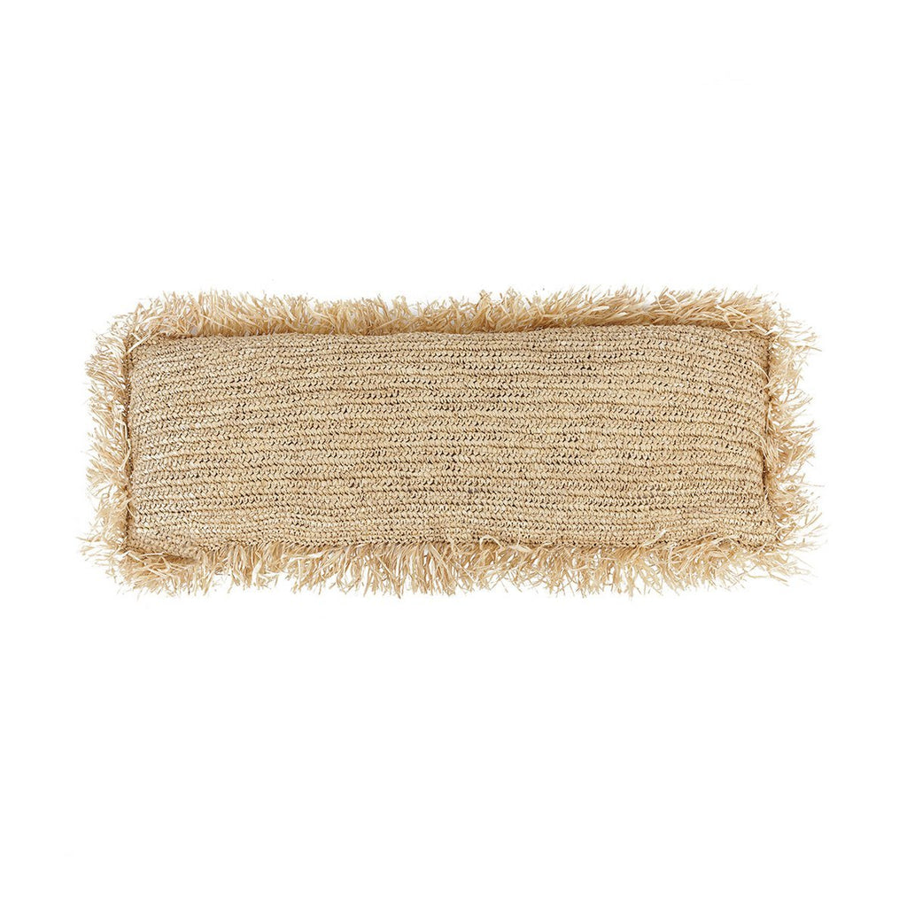 The Raffia Cushion Cover Rectangular - Natural - 35x100 - LUXONAS HOME