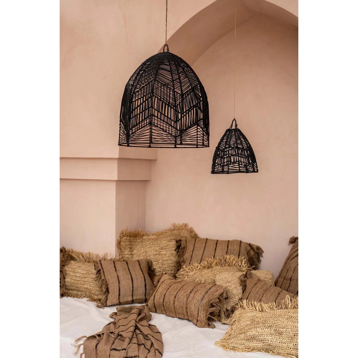 The Raffia Cushion Cover Square - Natural - 60x60 - LUXONAS HOME