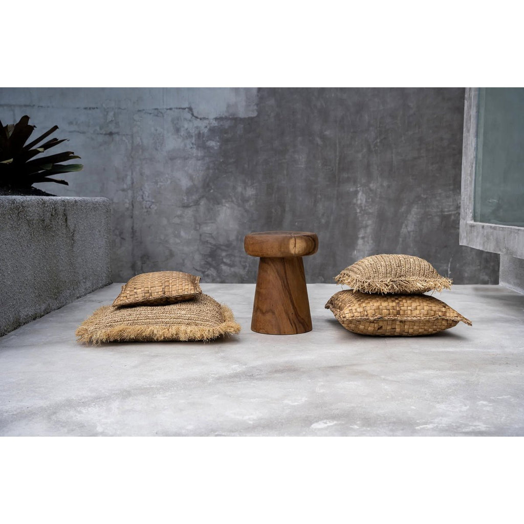 The Raffia Cushion Cover Square - Natural - 60x60 - LUXONAS HOME