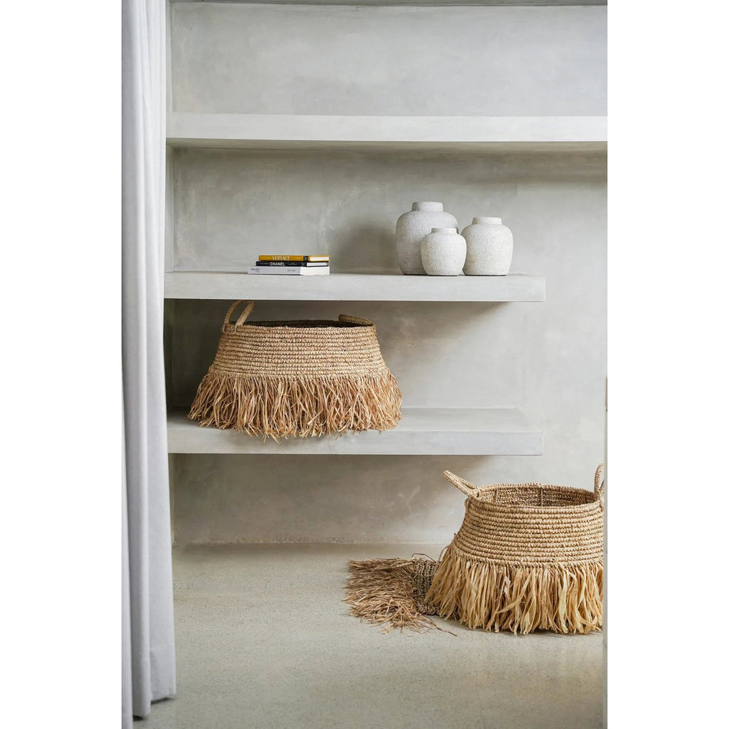 The Raffia Deluxe Baskets - Natural - Medium - LUXONAS HOME