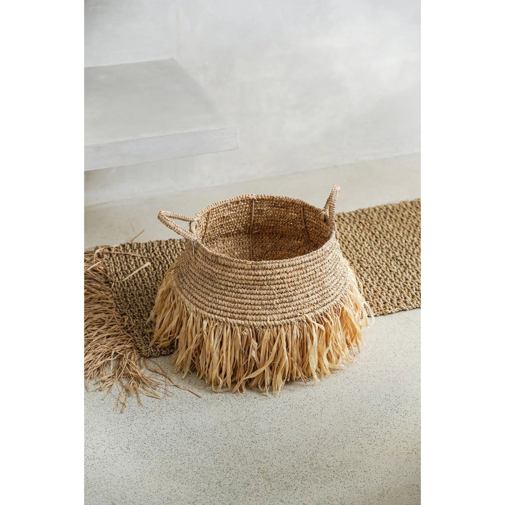 The Raffia Deluxe Baskets - Natural - Medium - LUXONAS HOME