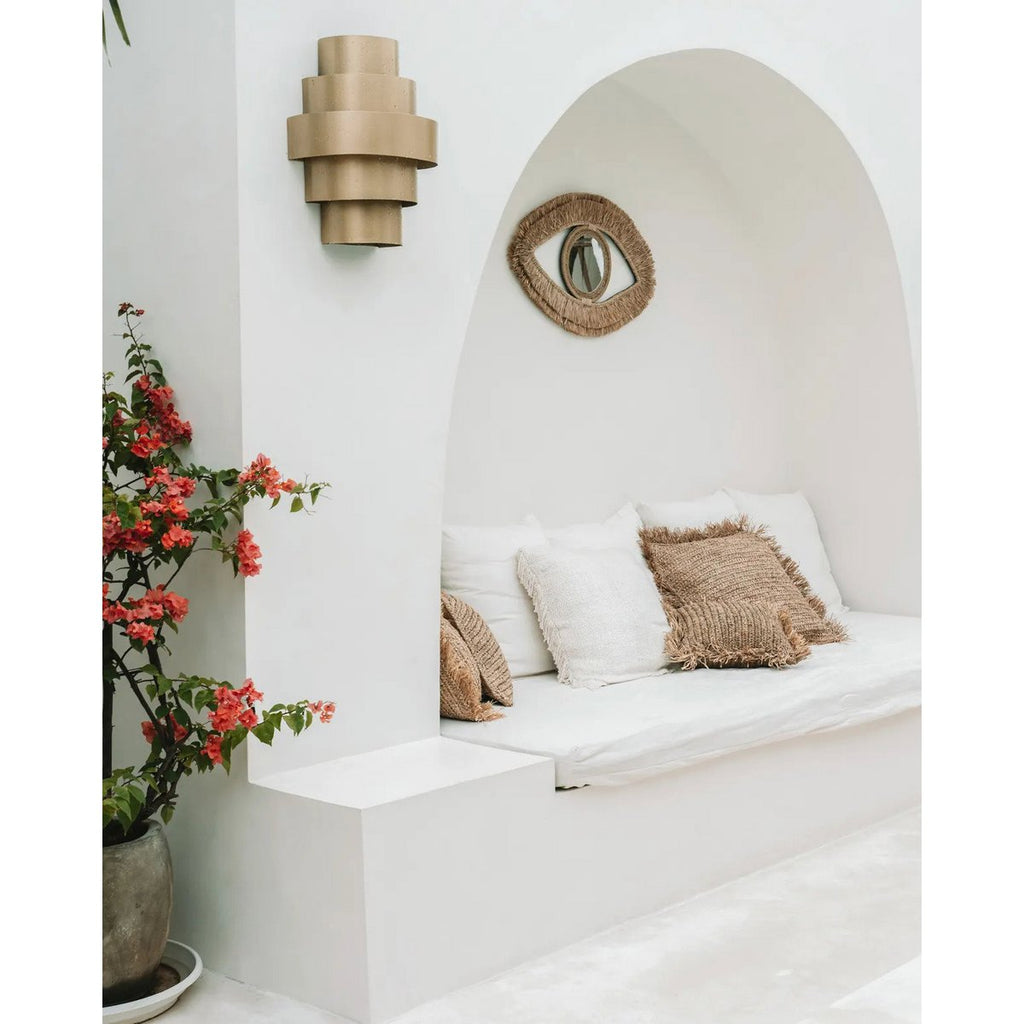 The Raffia Eye Mirror - Natural - M - LUXONAS HOME