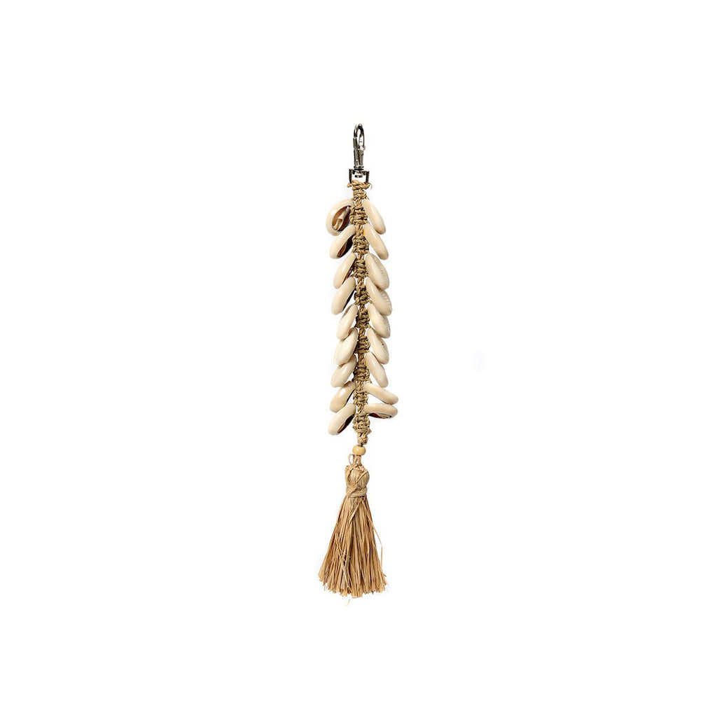 The Raffia Fishbone Keychain - Natural White - LUXONAS HOME