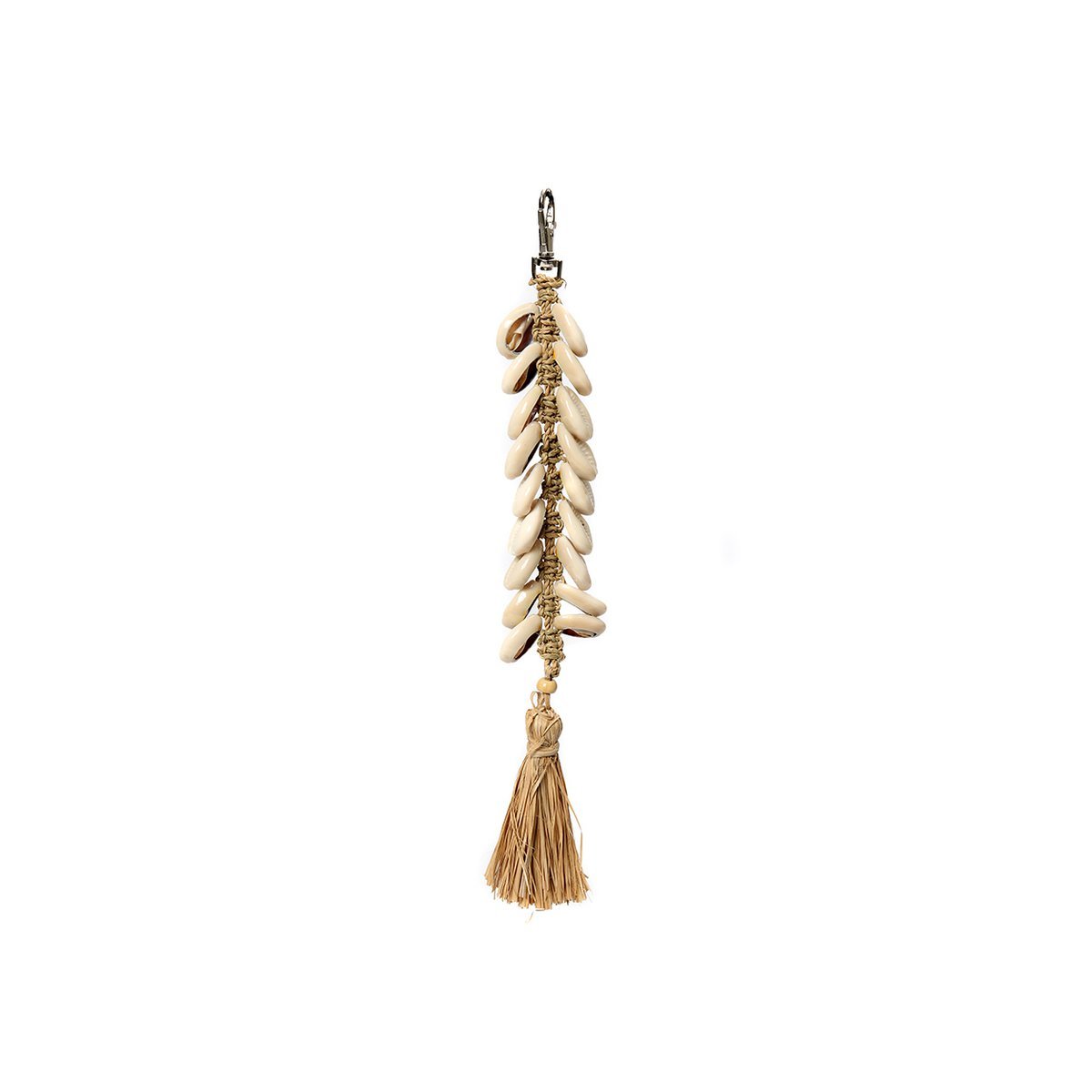 The Raffia Fishbone Keychain - Natural White - LUXONAS HOME