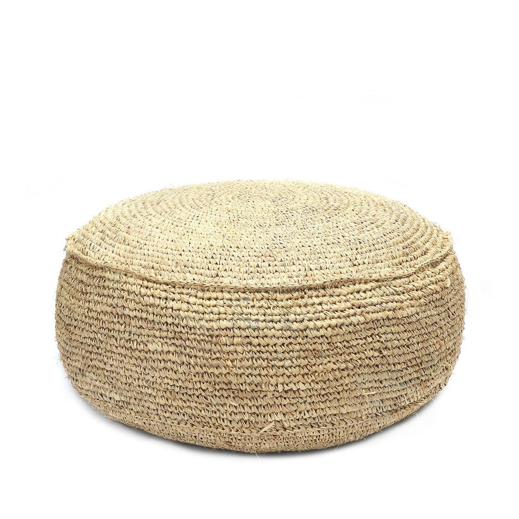 The Raffia Flores Pouffe - Natural - LUXONAS HOME