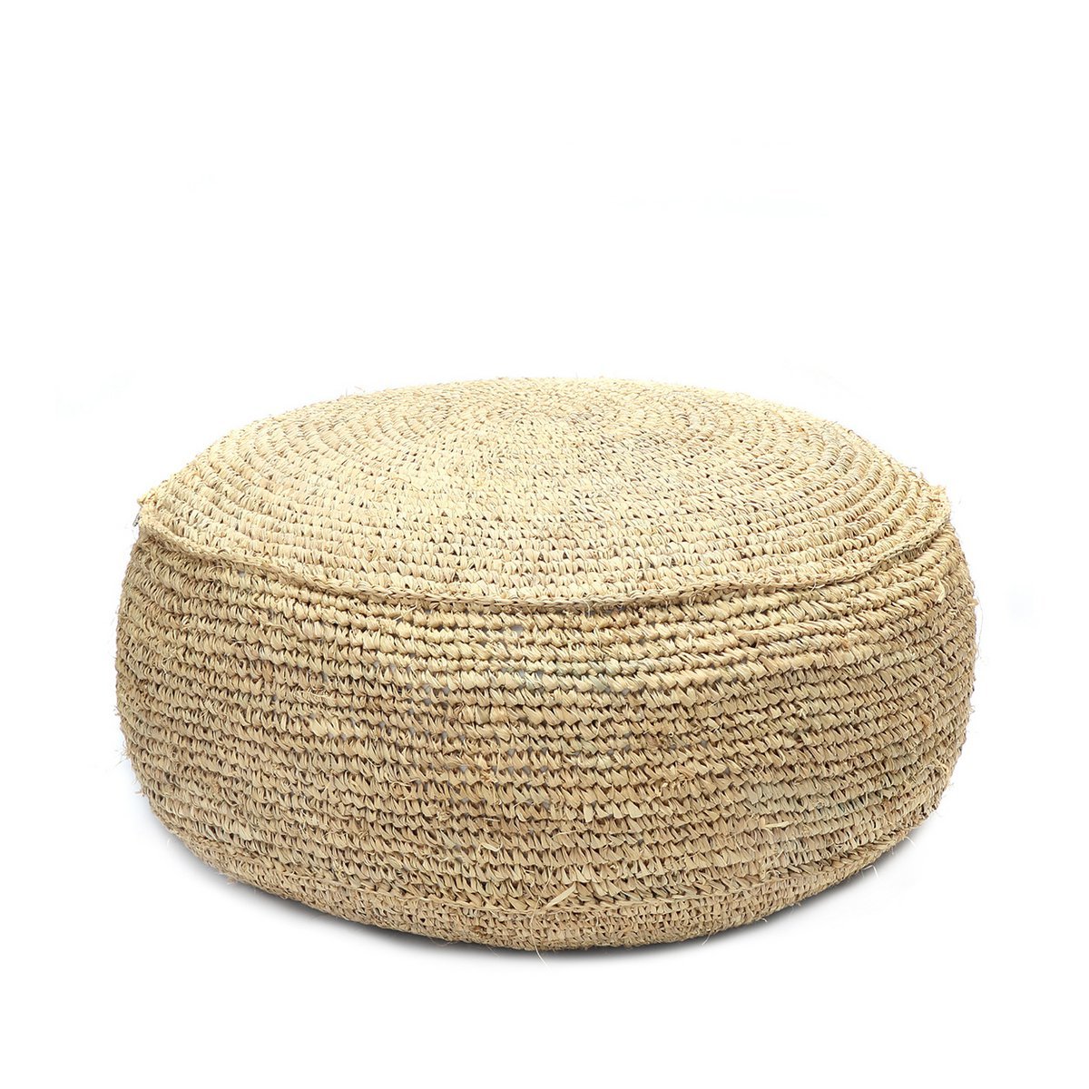 The Raffia Flores Pouffe - Natural - LUXONAS HOME