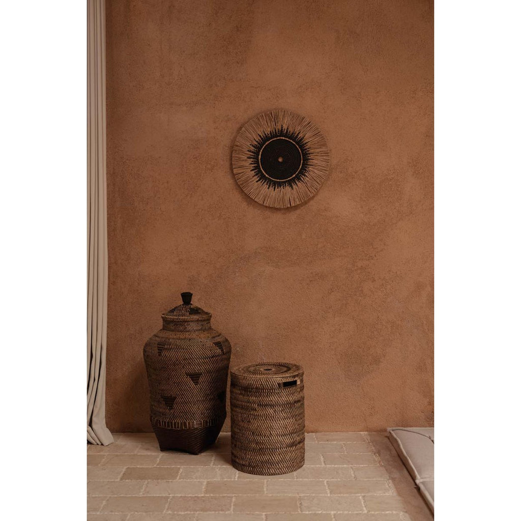 The Raffia Macramé Wall Deco - Black Natural - LUXONAS HOME