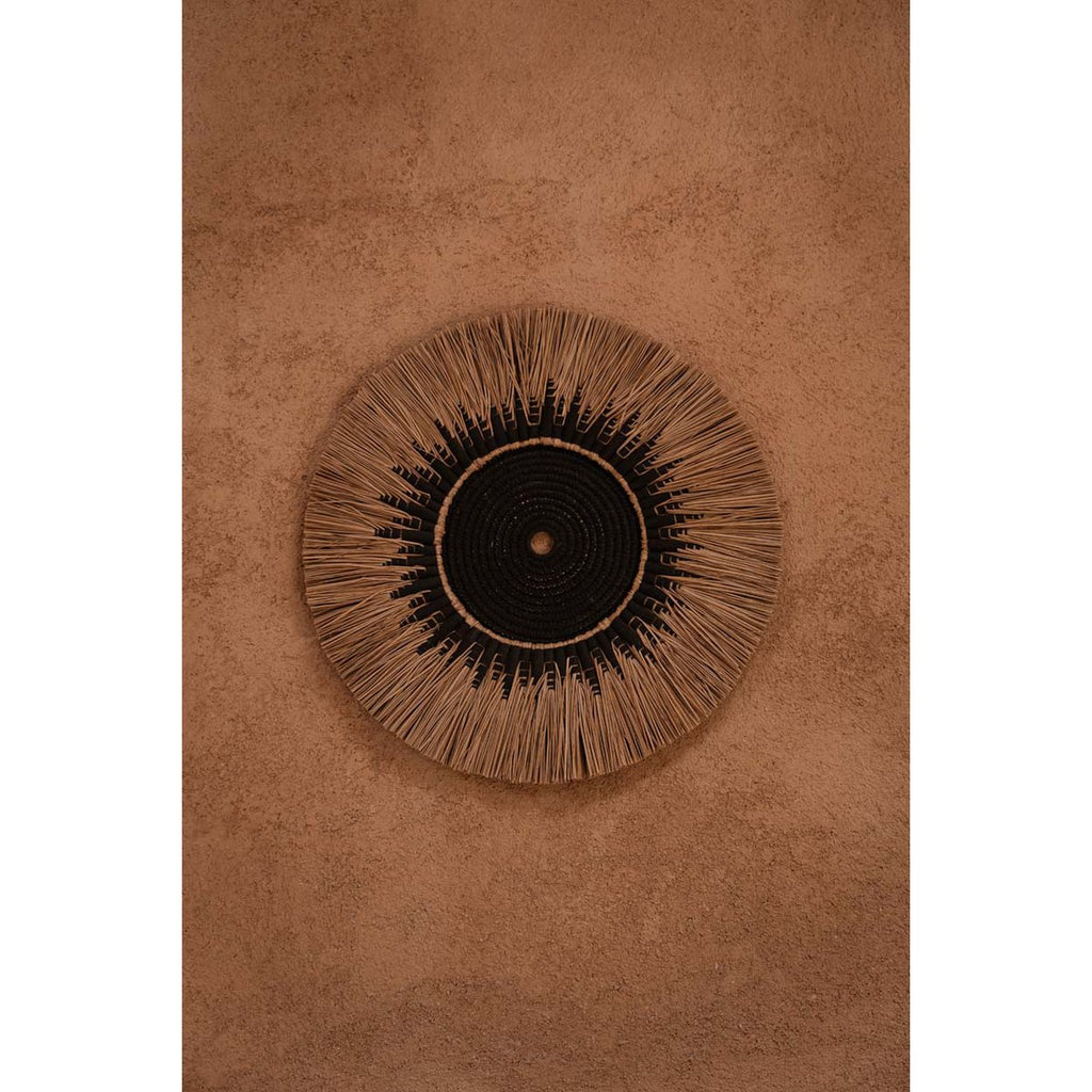 The Raffia Macramé Wall Deco - Black Natural - LUXONAS HOME