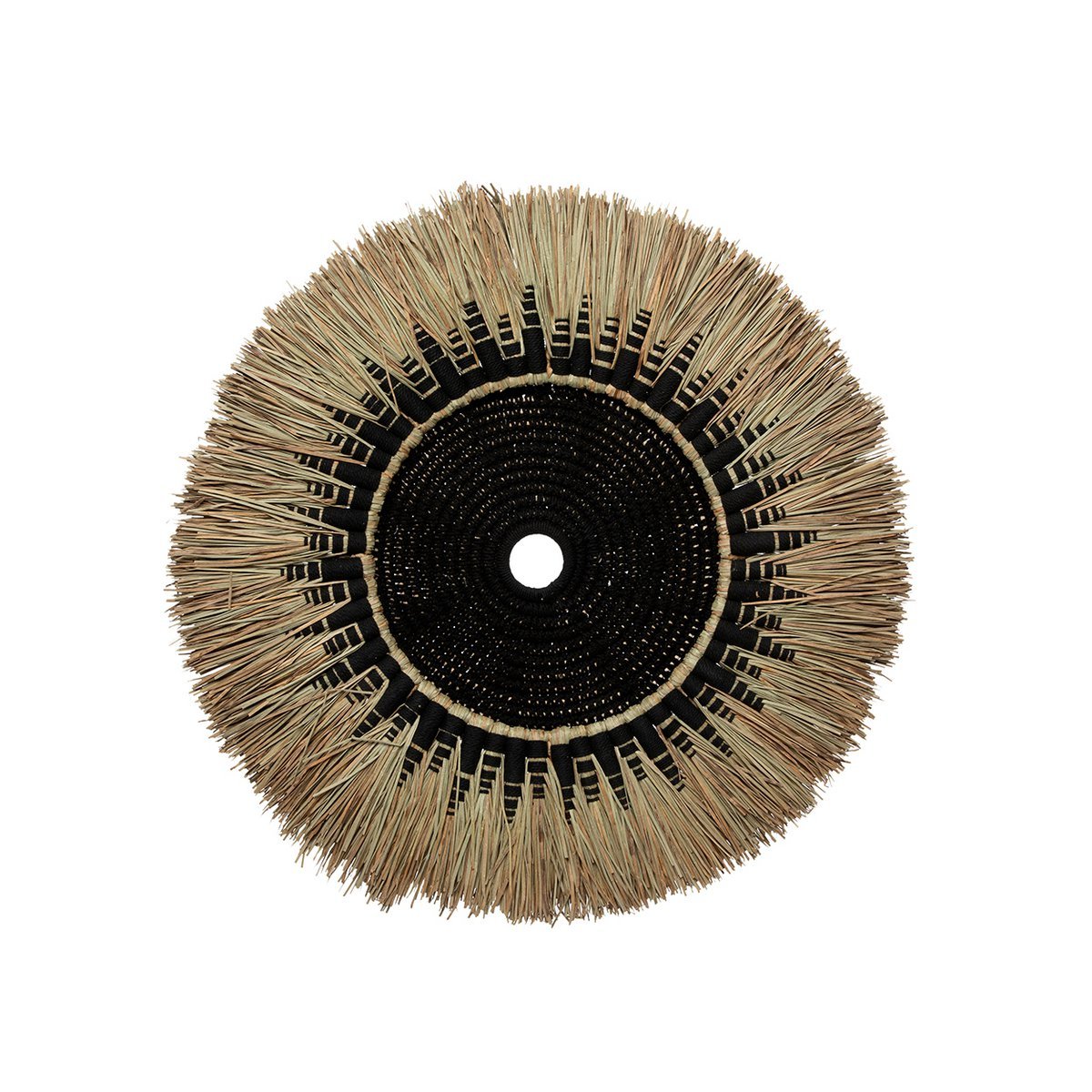 The Raffia Macramé Wall Deco - Black Natural - LUXONAS HOME