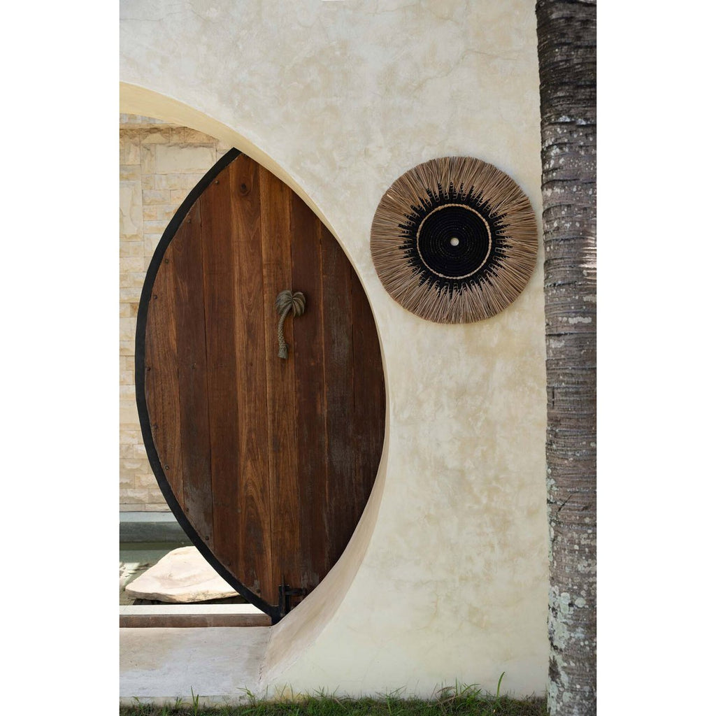 The Raffia Macramé Wall Deco - Black Natural - LUXONAS HOME