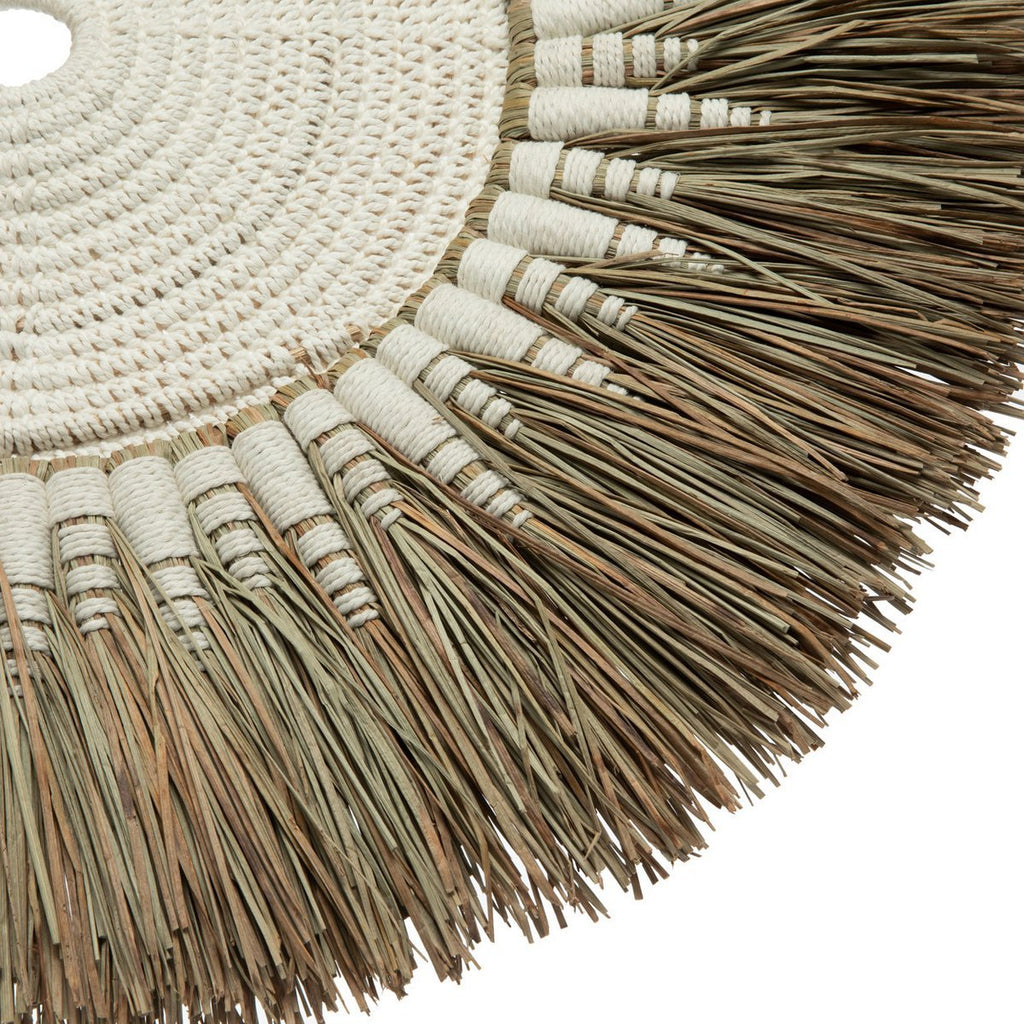 The Raffia Macramé Wall Deco - White Natural - LUXONAS HOME