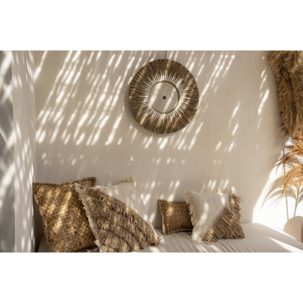The Raffia Macramé Wall Deco - White Natural - LUXONAS HOME