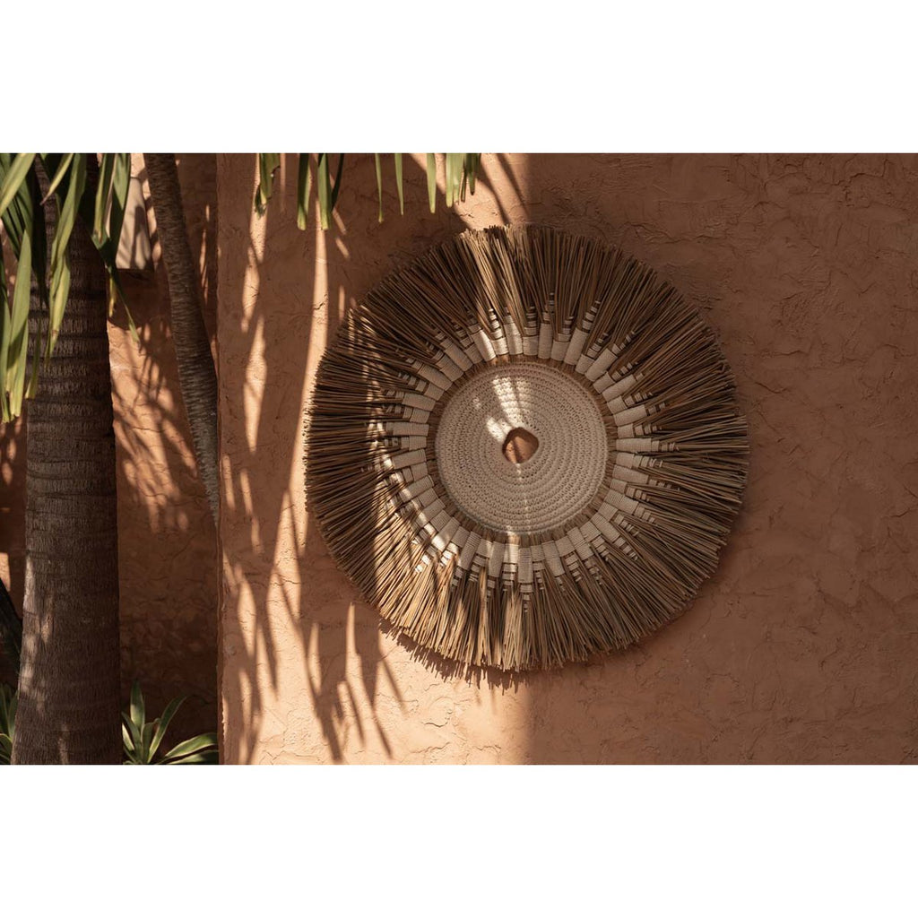 The Raffia Macramé Wall Deco - White Natural - LUXONAS HOME