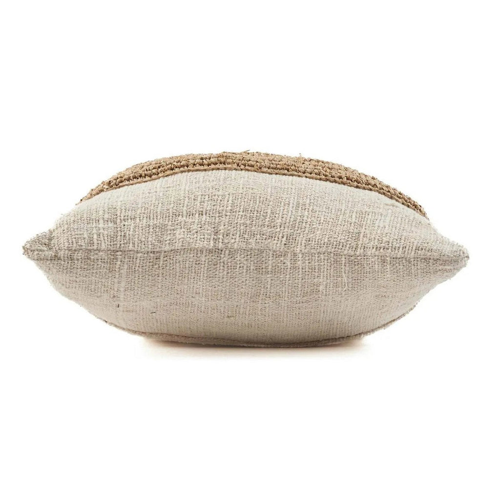 The Raffia Stamp Cushion Cover - Natural - LUXONAS HOME