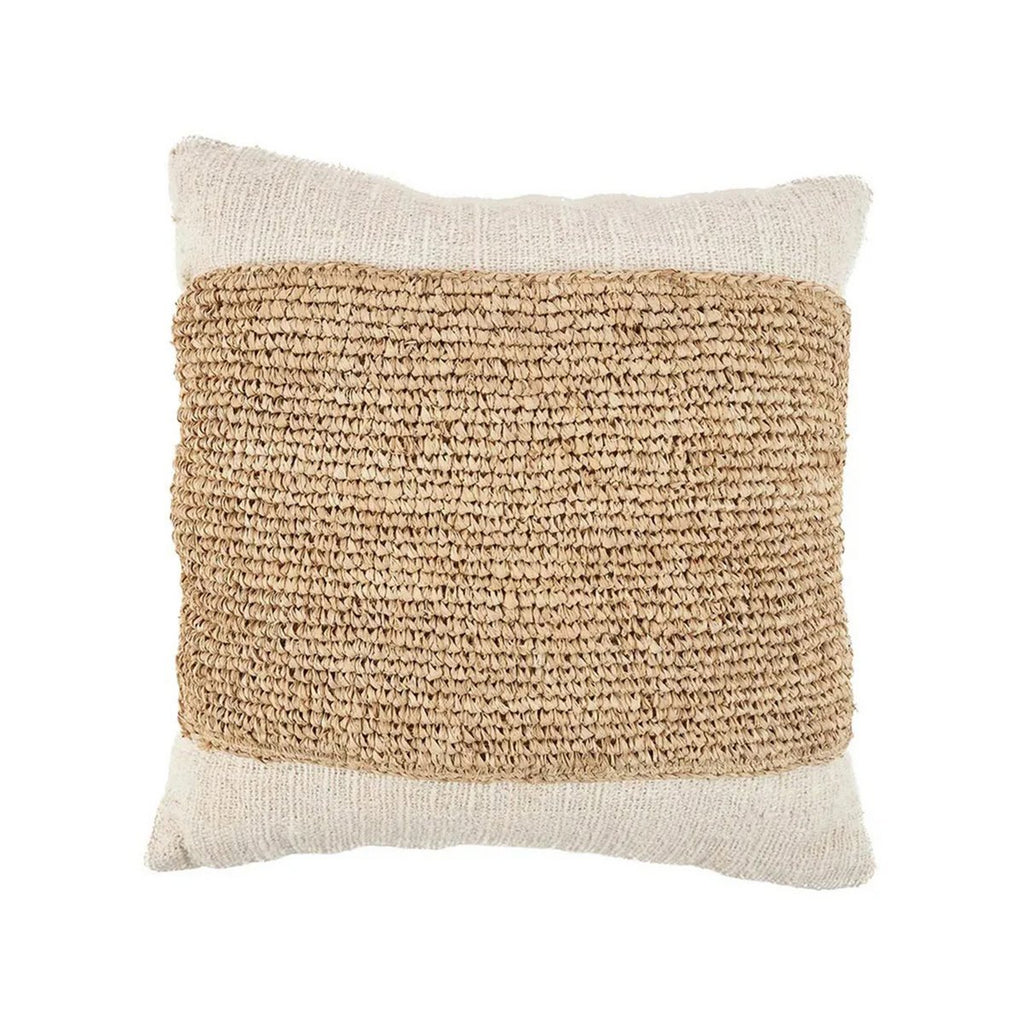 The Raffia Stamp Cushion Cover - Natural - LUXONAS HOME