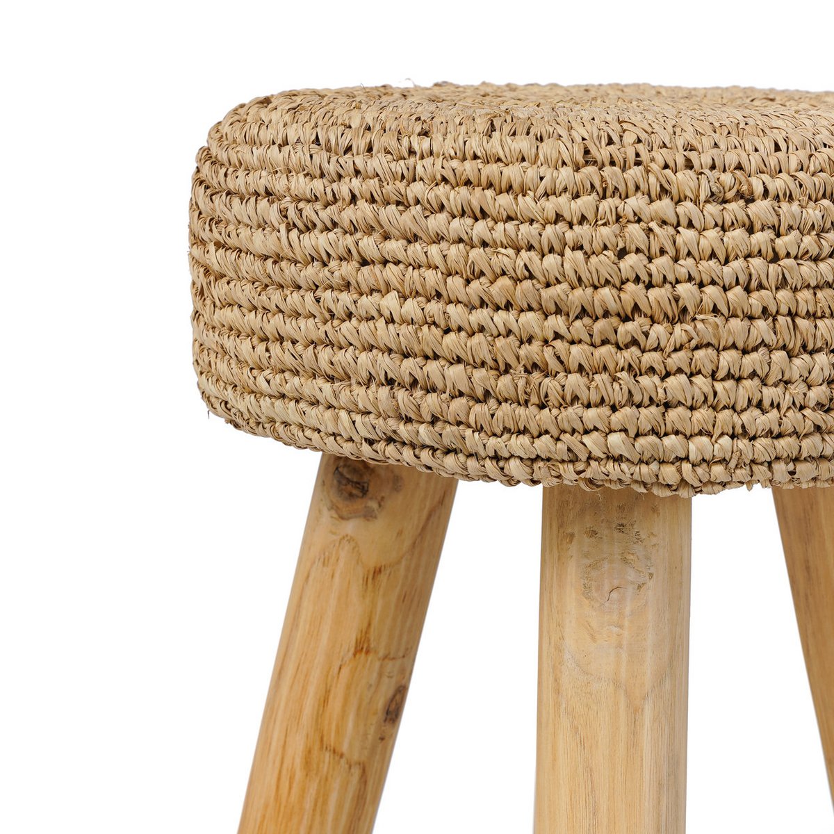 The Raffia Stool - Natural - LUXONAS HOME