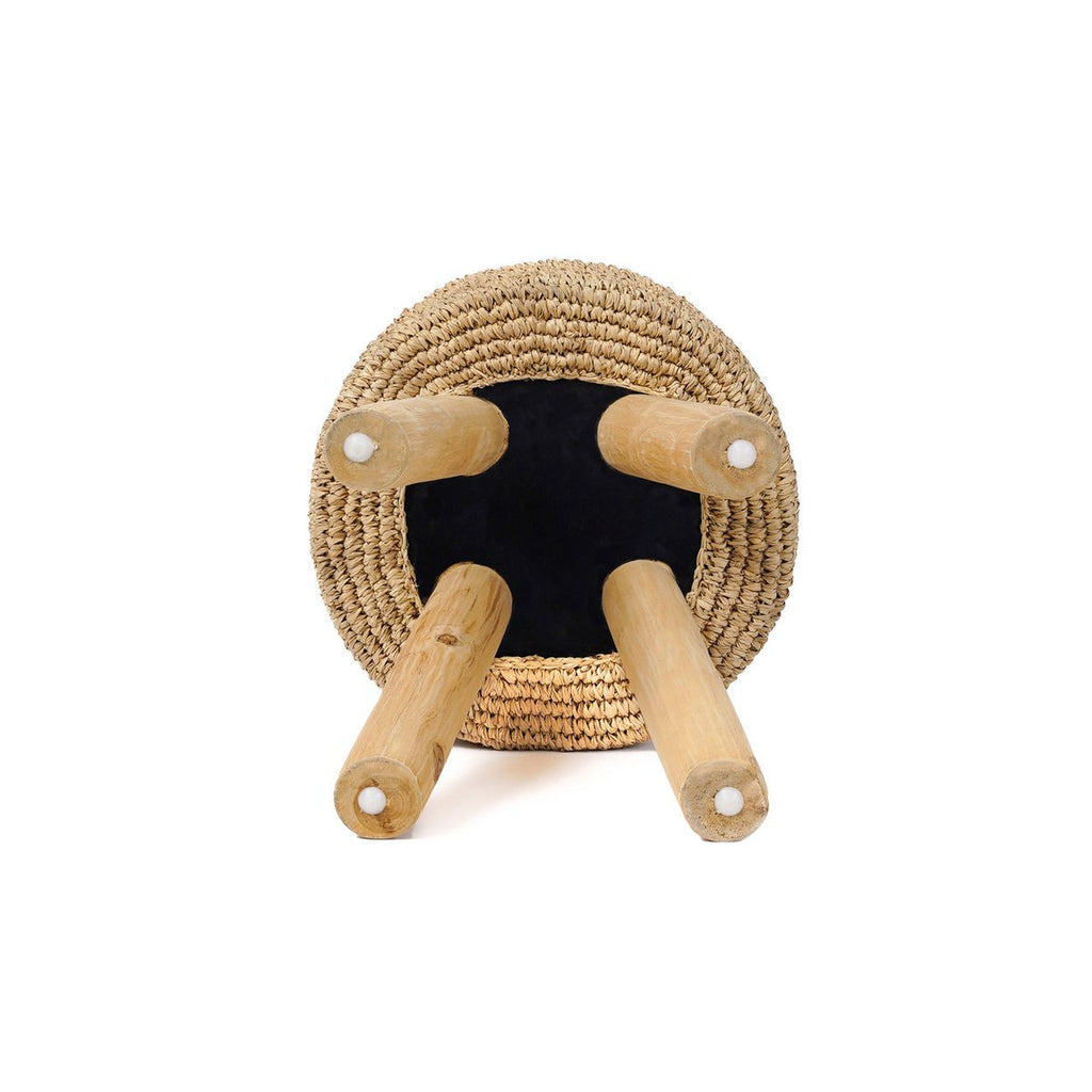 The Raffia Stool - Natural - LUXONAS HOME