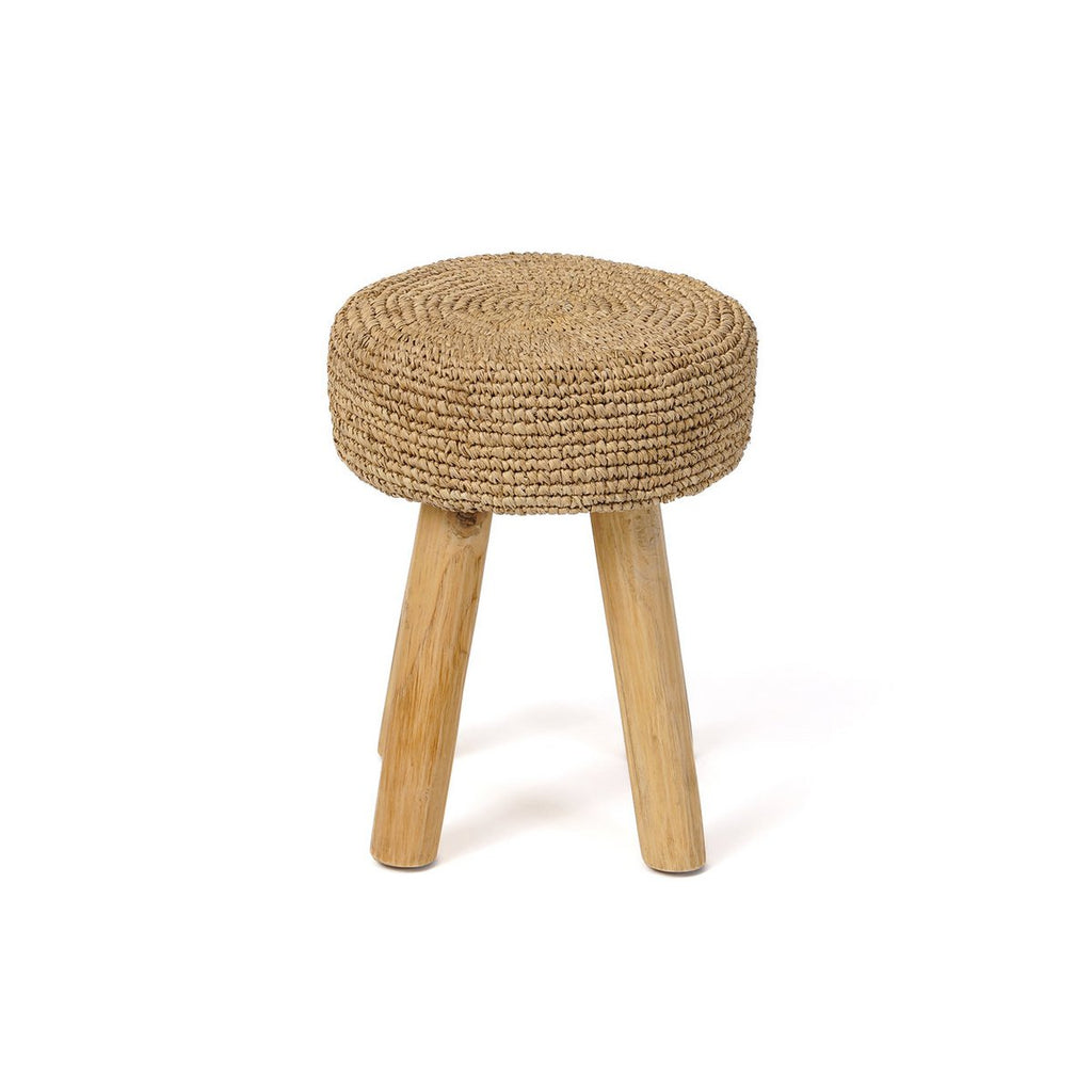 The Raffia Stool - Natural - LUXONAS HOME
