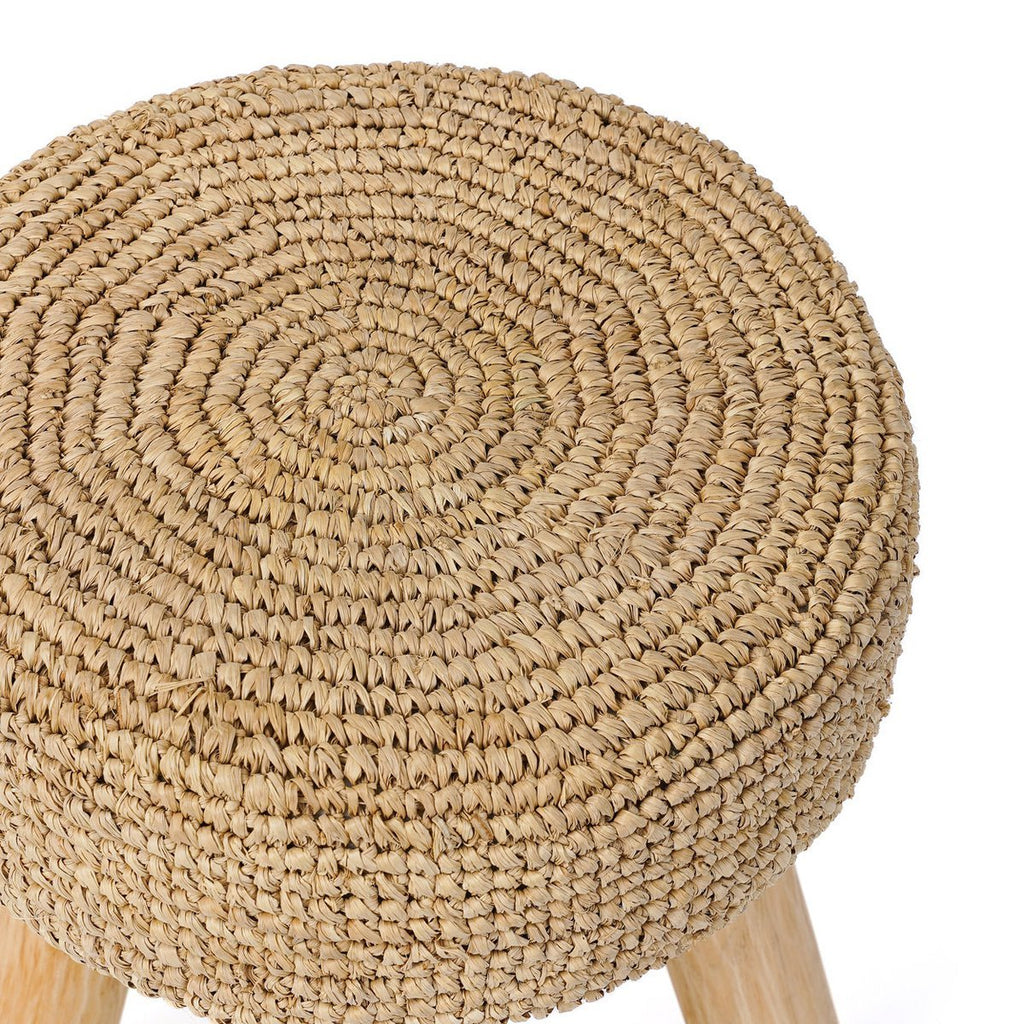The Raffia Stool - Natural - LUXONAS HOME