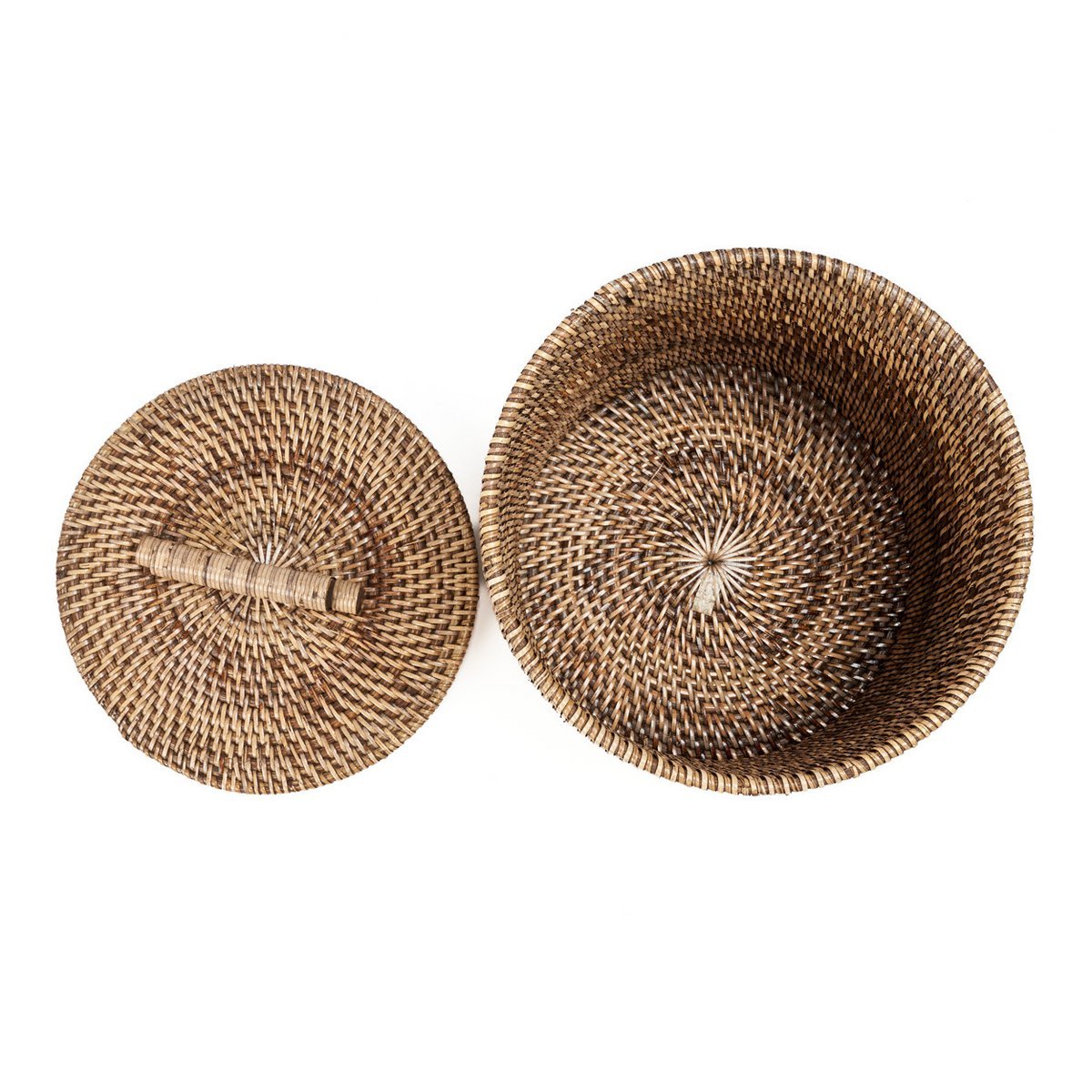 The Rattan Bin Low - Natural Brown - LUXONAS HOME