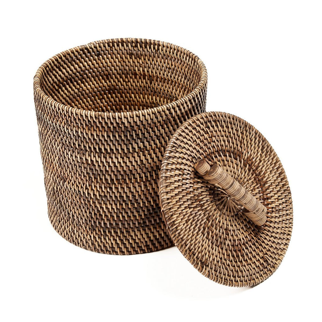 The Rattan Bin Low - Natural Brown - LUXONAS HOME