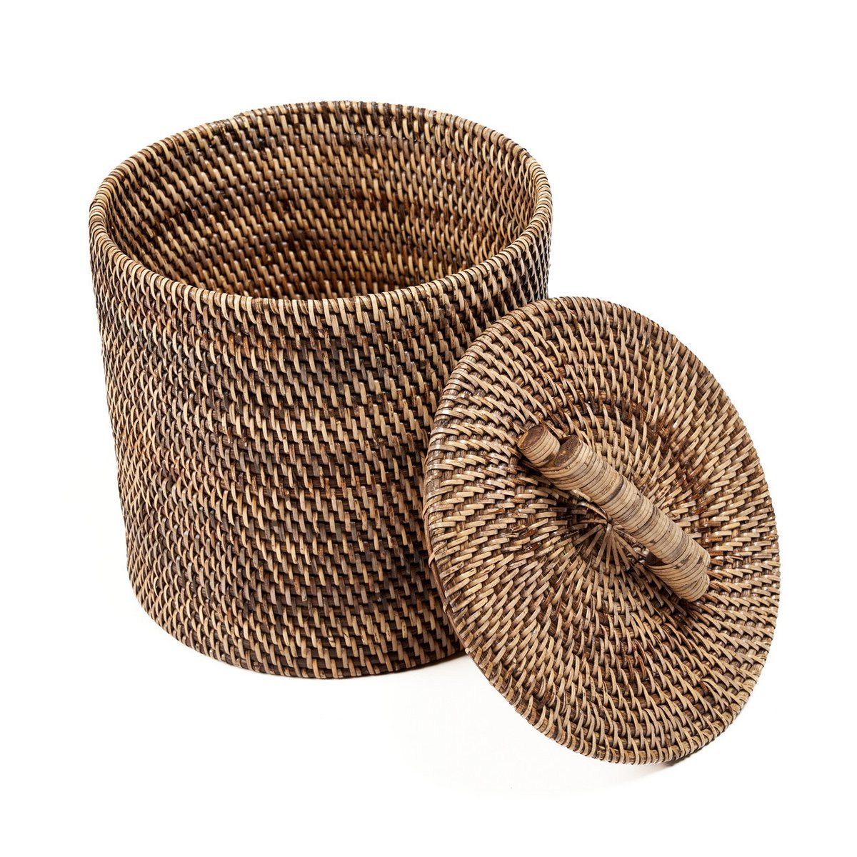 The Rattan Bin Low - Natural Brown - LUXONAS HOME