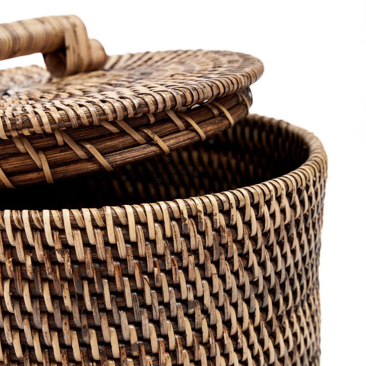 The Rattan Bin Low - Natural Brown - LUXONAS HOME