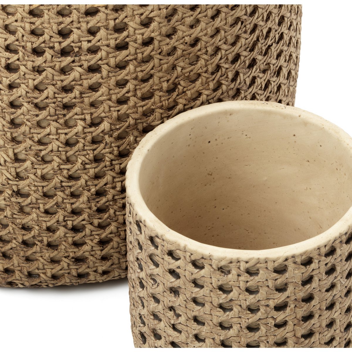 The RattanRock Planter - Natural - S - LUXONAS HOME