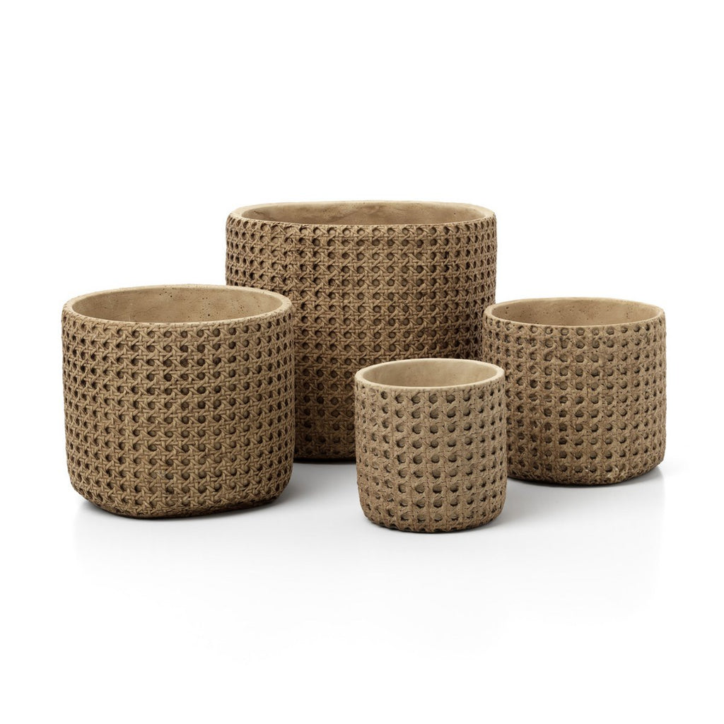 The RattanRock Planter - Natural - S - LUXONAS HOME