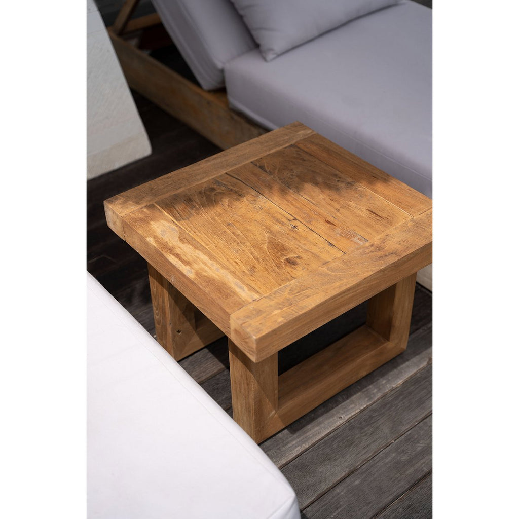 The Reclaimed Teak Side Table - Natural - LUXONAS HOME