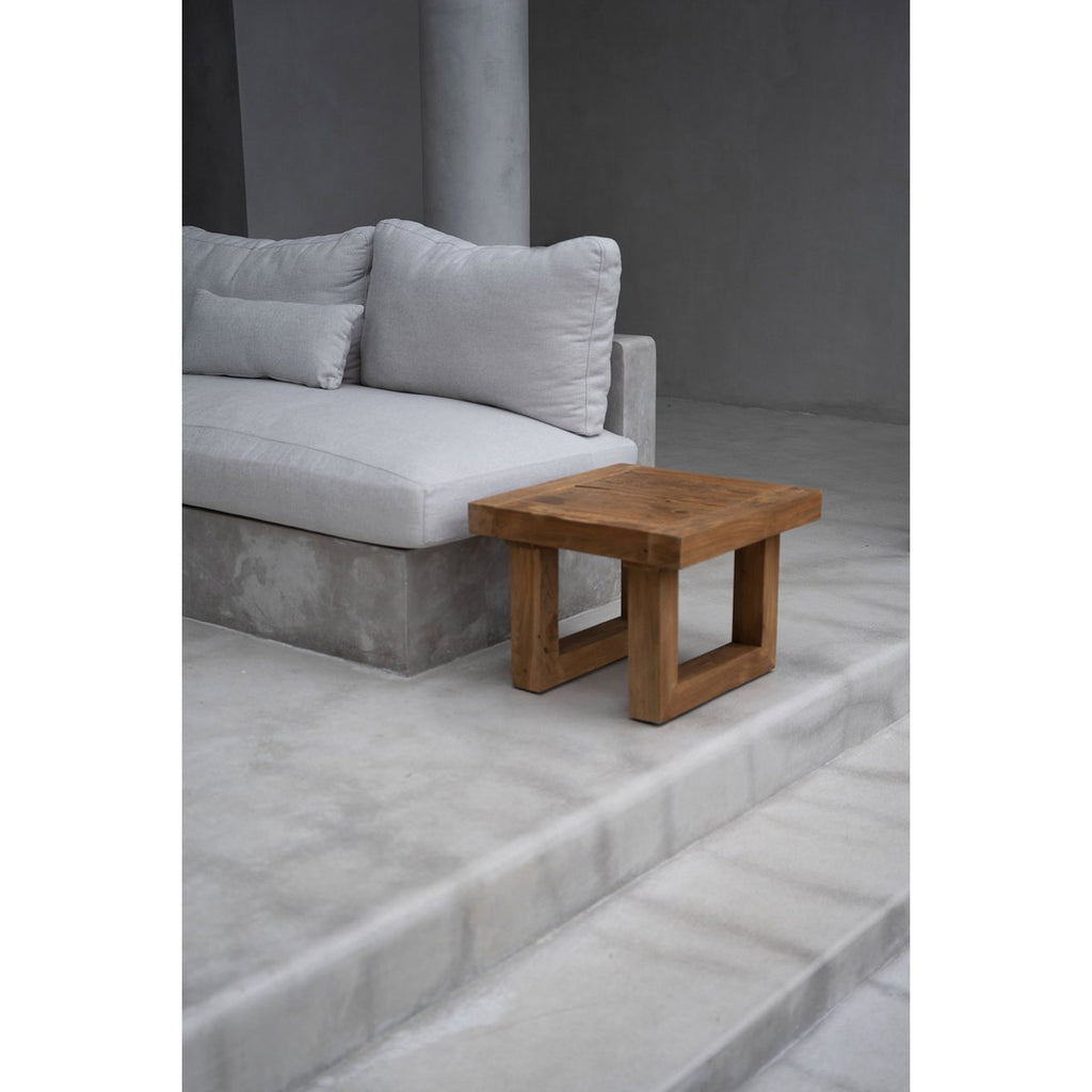 The Reclaimed Teak Side Table - Natural - LUXONAS HOME