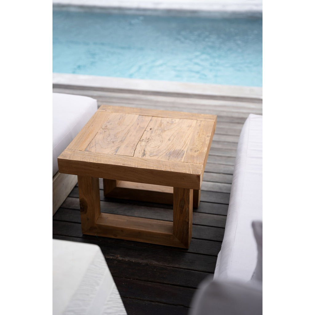 The Reclaimed Teak Side Table - Natural - LUXONAS HOME