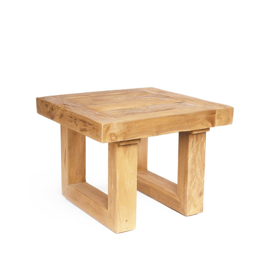 The Reclaimed Teak Side Table - Natural - LUXONAS HOME