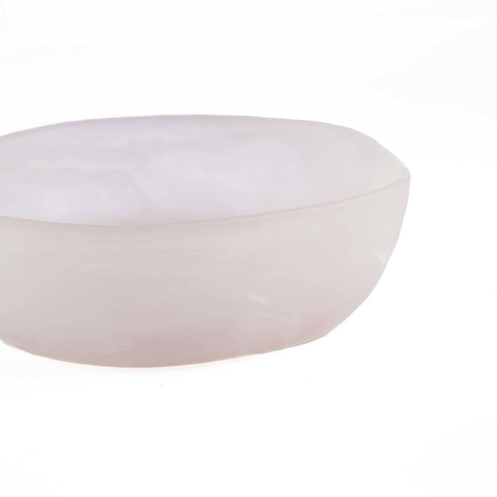 The Resin Organic Bowl - Pink White - L - LUXONAS HOME