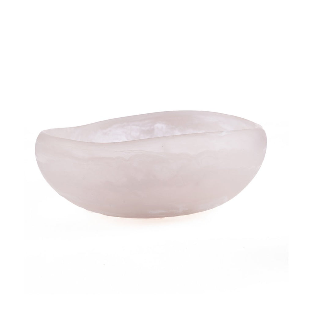 The Resin Organic Bowl - Pink White - L - LUXONAS HOME