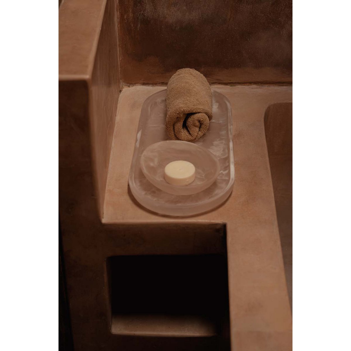 The Resin Organic Bowl - Pink White - S - LUXONAS HOME