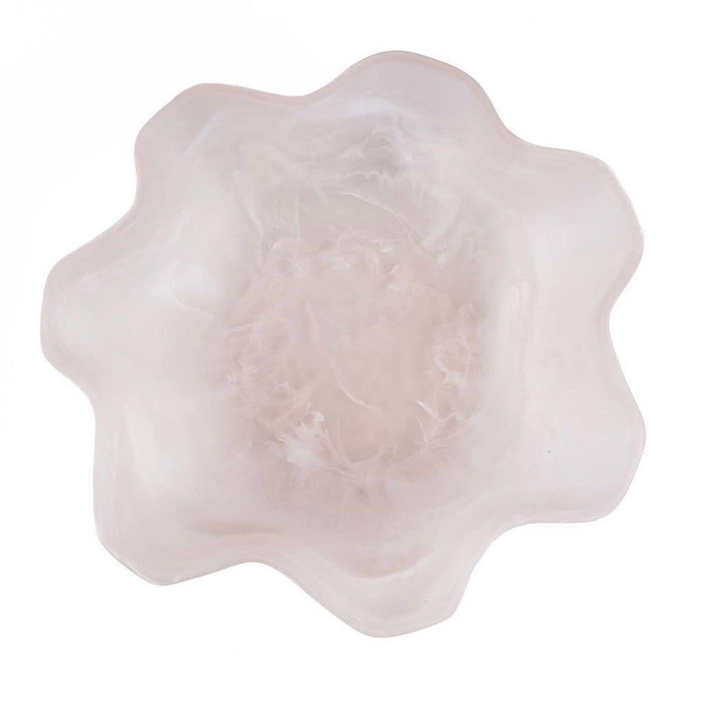 The Resin Organic Fruit Bowl - Pink White - LUXONAS HOME