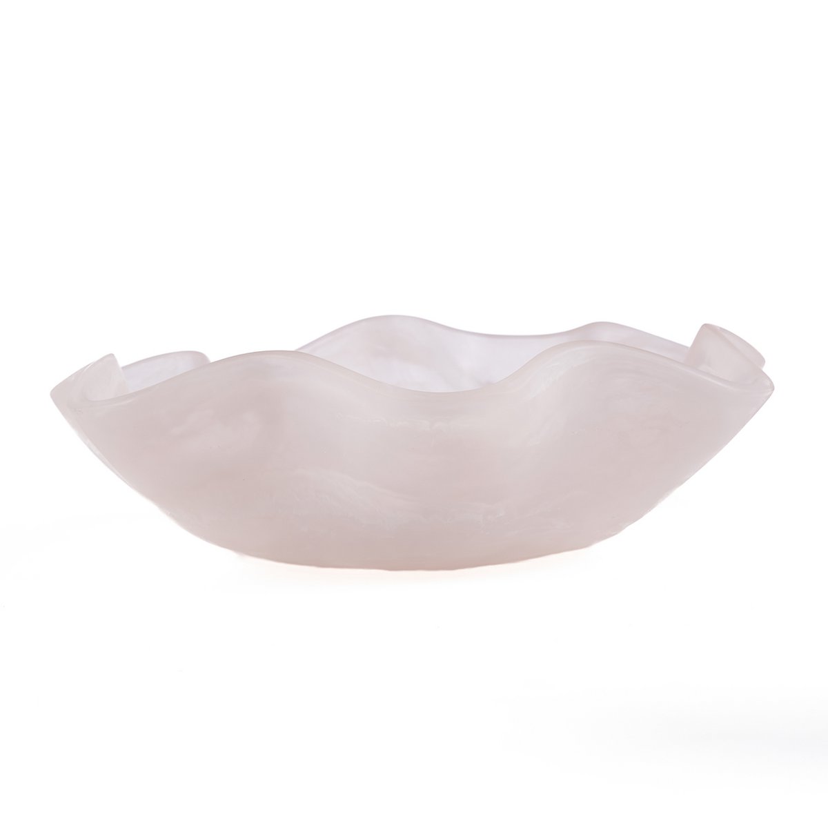 The Resin Organic Fruit Bowl - Pink White - LUXONAS HOME