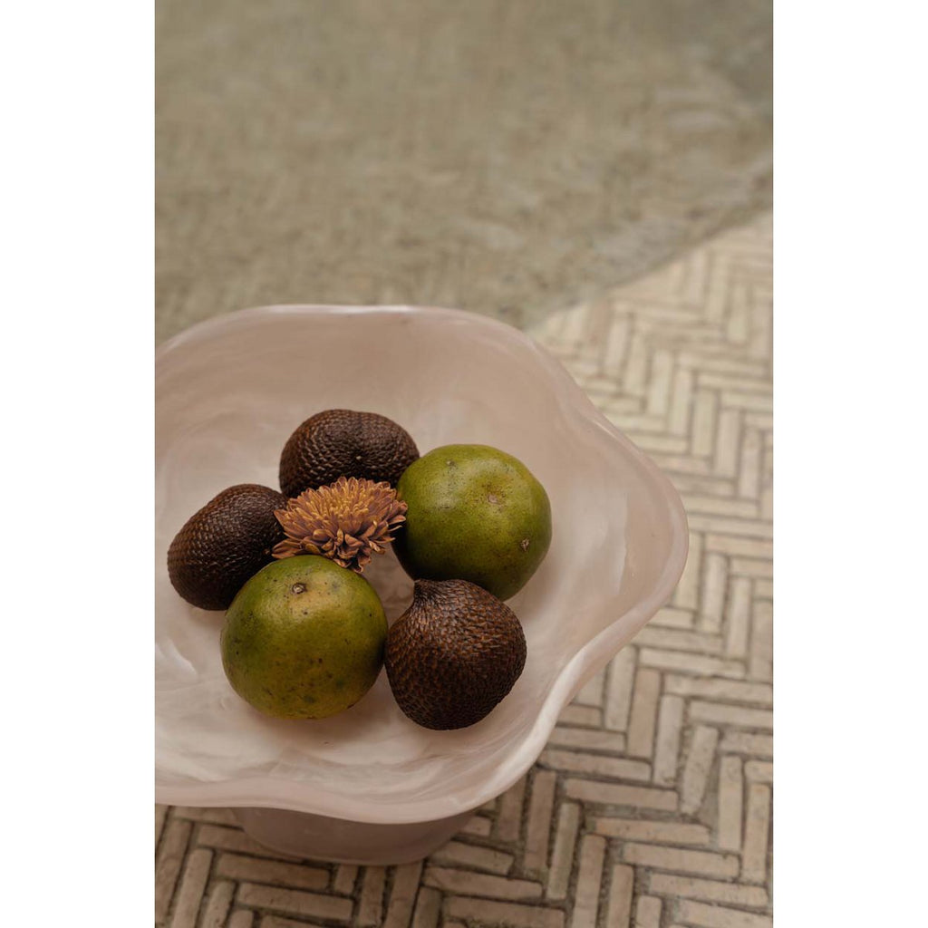 The Resin Organic Fruit Stand - Pink White - LUXONAS HOME