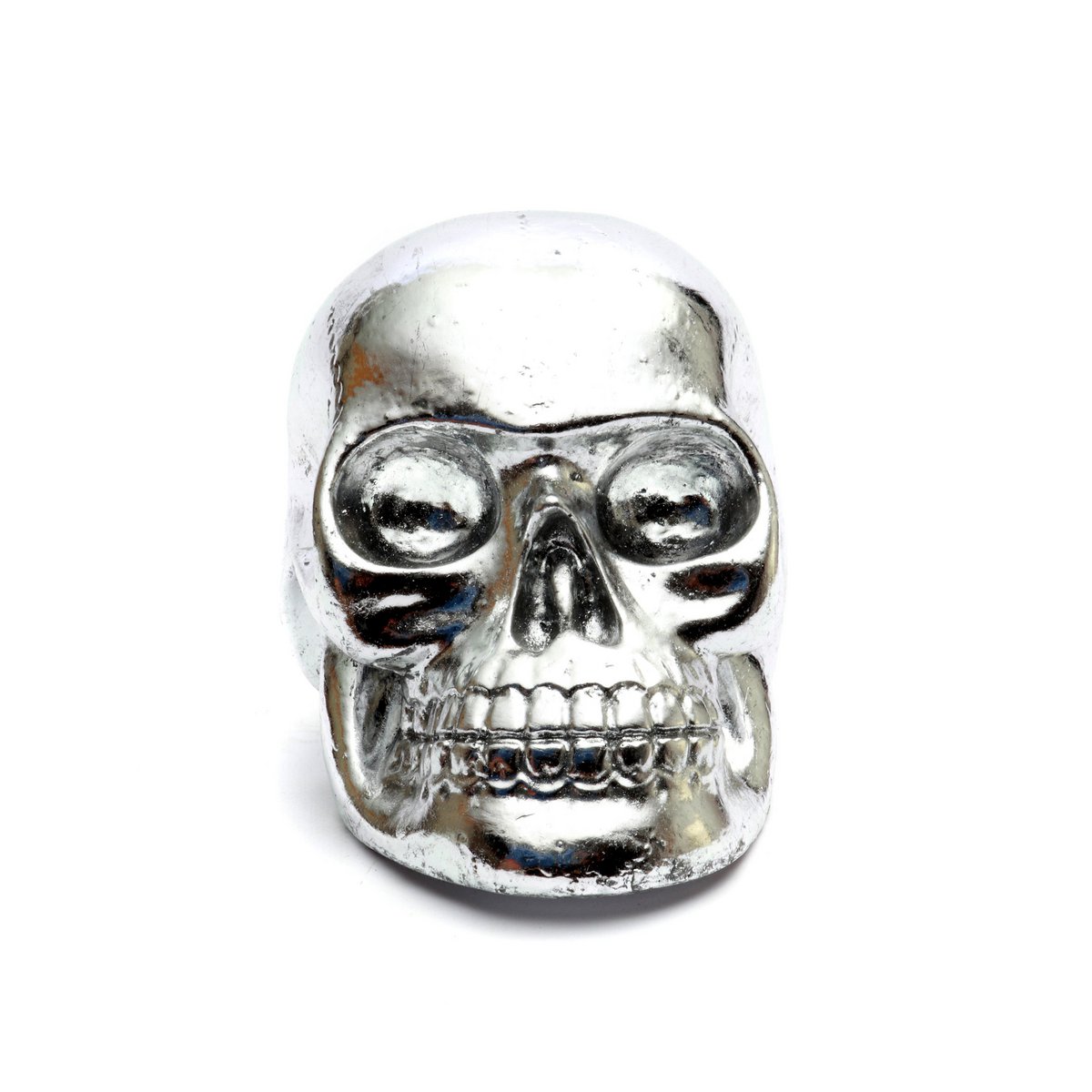 The Resin Skull Head Silver L - LUXONAS HOME