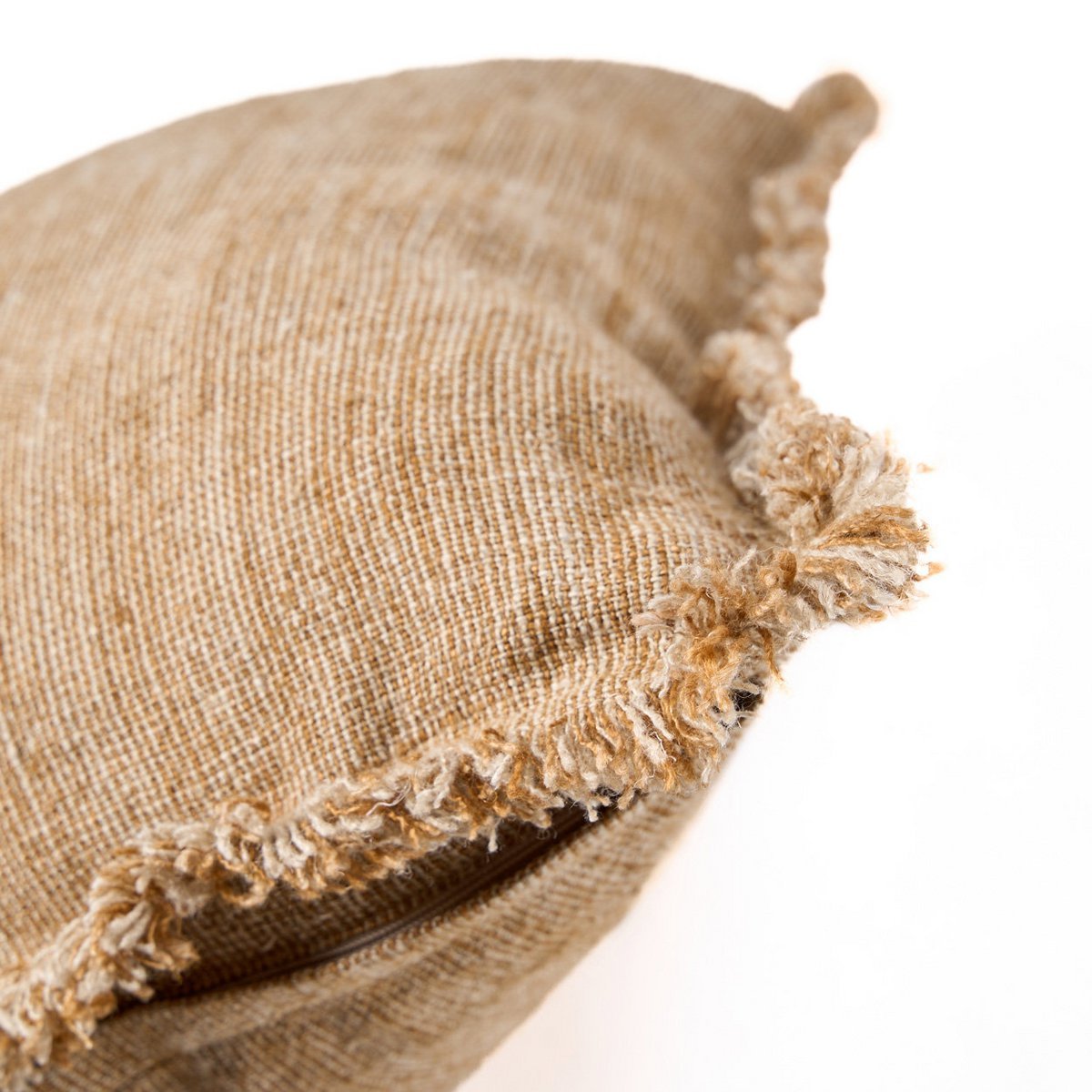 The Sahara Fringe Cushion Cover - Natural Brown - 50x50 - LUXONAS HOME
