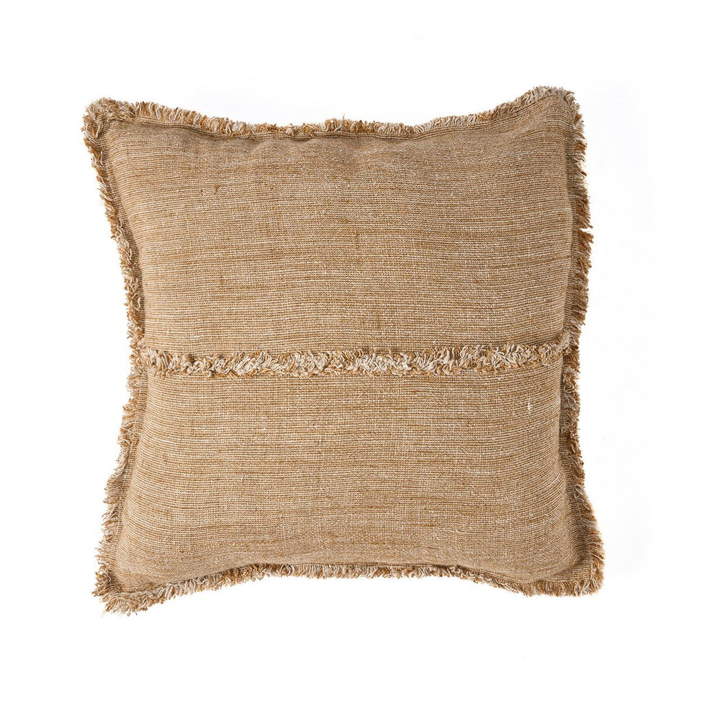 The Sahara Fringe Cushion Cover - Natural Brown - 50x50 - LUXONAS HOME
