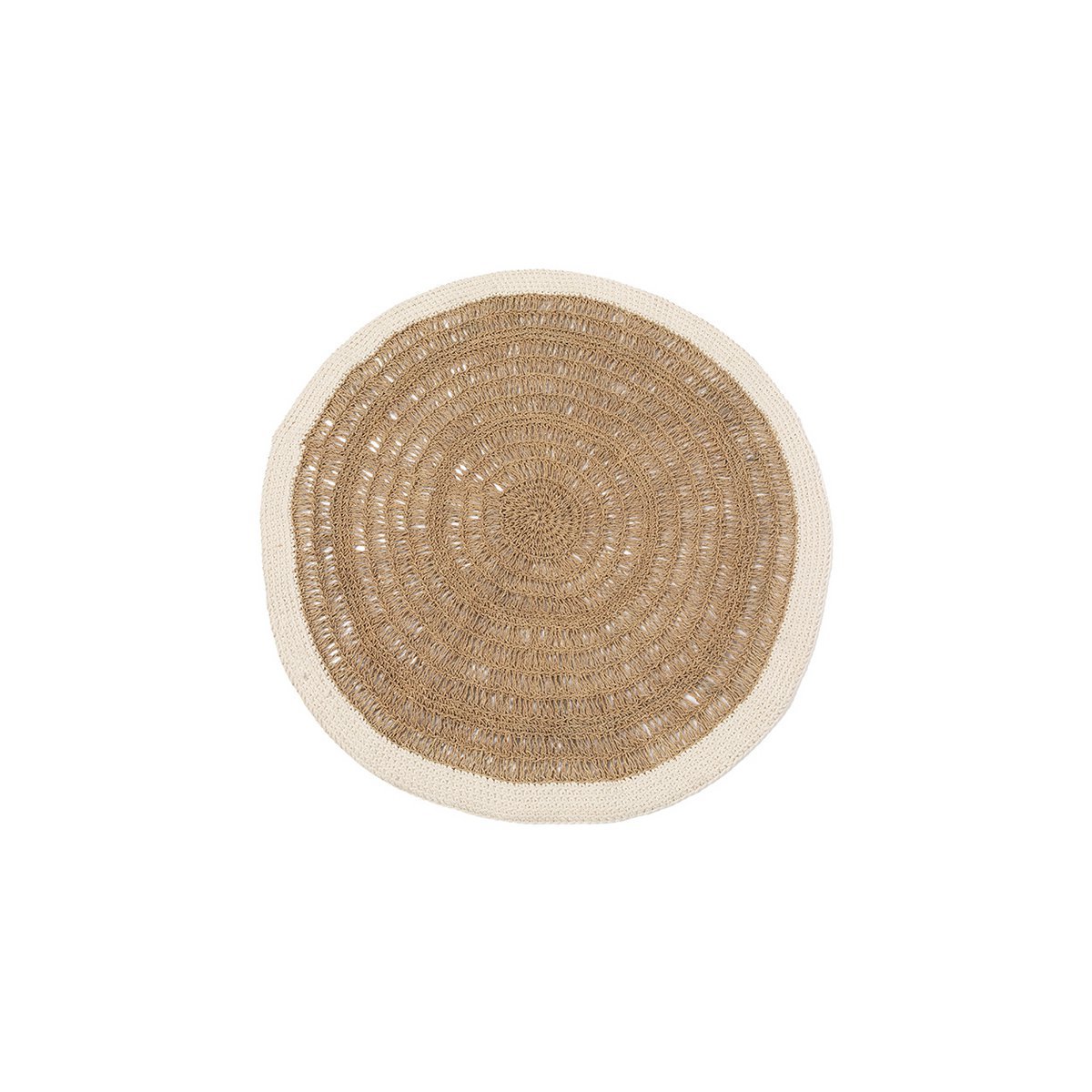 The Seagrass & Cotton Round Carpet - Natural White - 100 - LUXONAS HOME