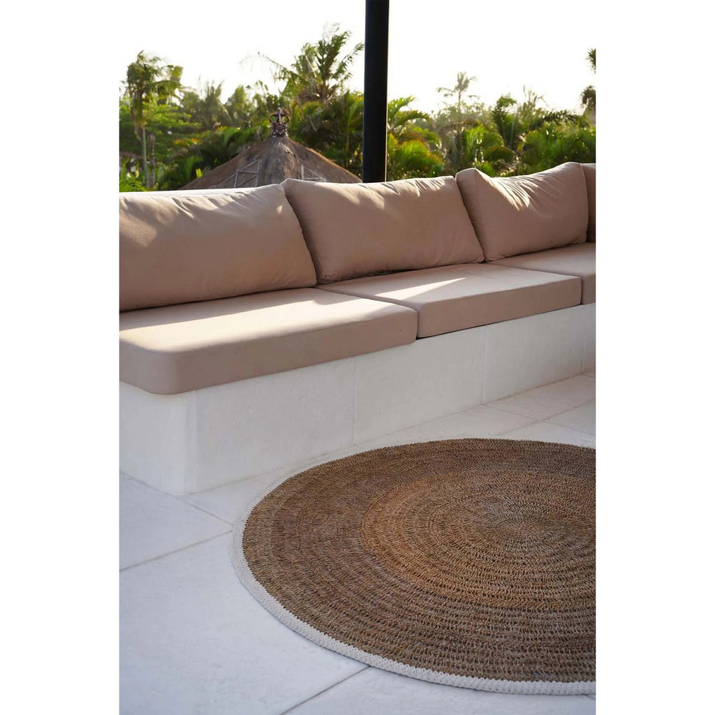 The Seagrass & Cotton Round Carpet - Natural White - 100 - LUXONAS HOME