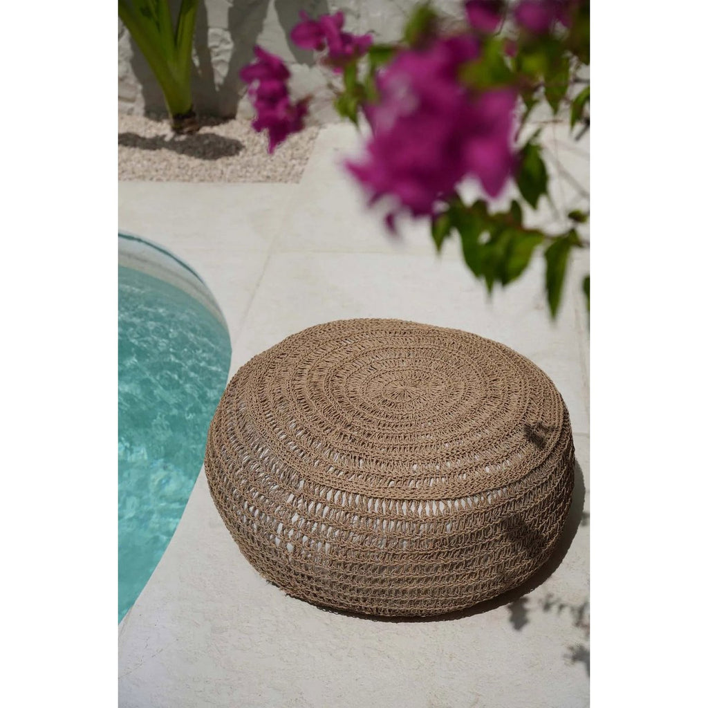 The Seagrass Pouffe - Natural - M - LUXONAS HOME
