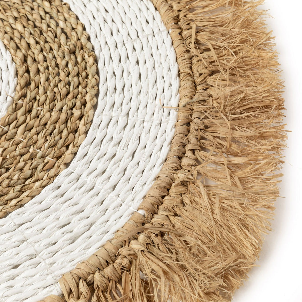 The Seagrass Raffia Placemat - Natural White - LUXONAS HOME