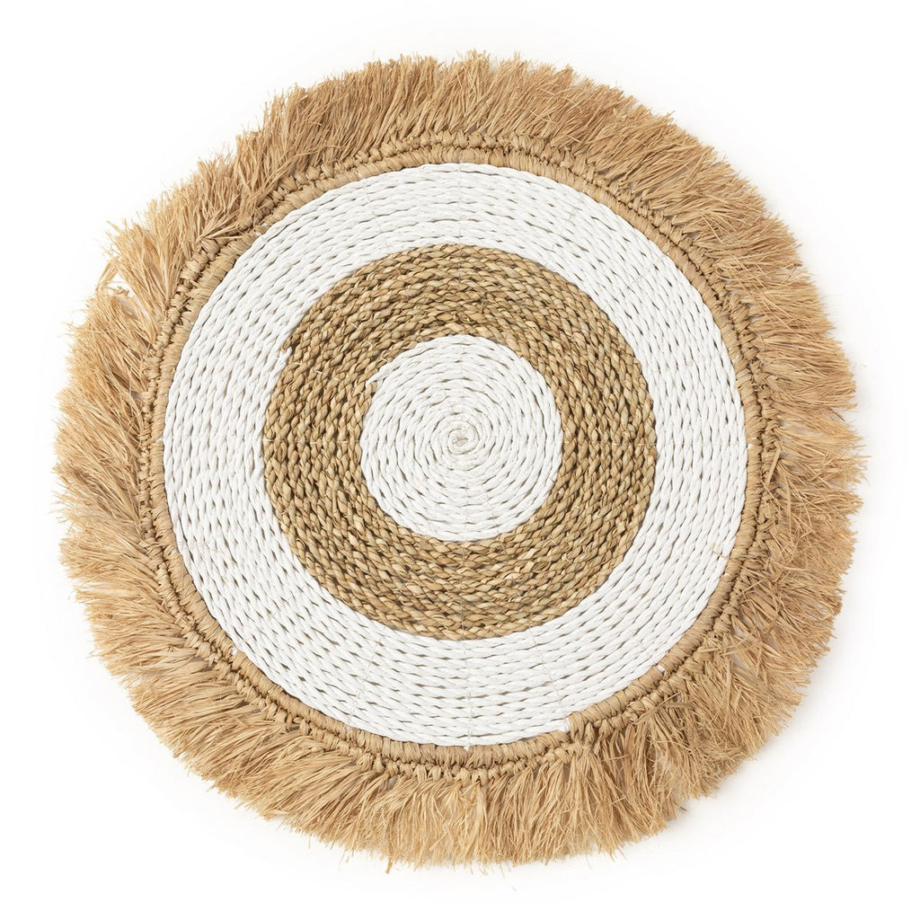 The Seagrass Raffia Placemat - Natural White - LUXONAS HOME