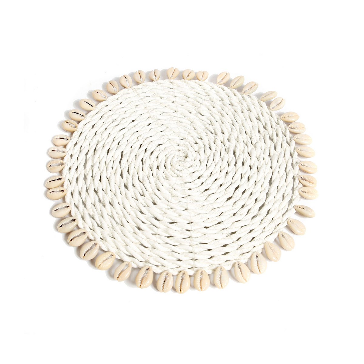 The Seagrass Shell Pan Coaster - Natural - LUXONAS HOME